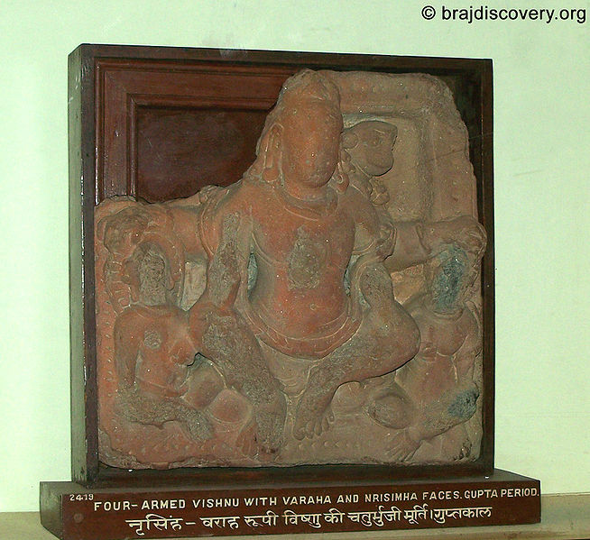 चित्र:Four-Armed-Vishnu-With-Varaha-And-Nrisimha-Faces-Mathura-Museum-17.jpg