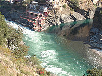 अलकनंदा तथा भागीरथी नदियों का संगम स्थल