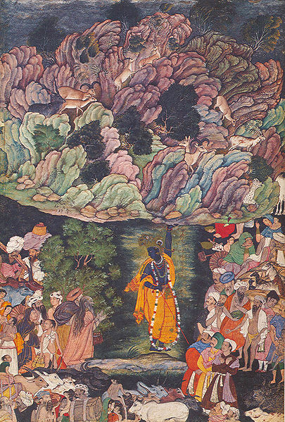 चित्र:Krishna-Govardhandhara-Painting.jpg